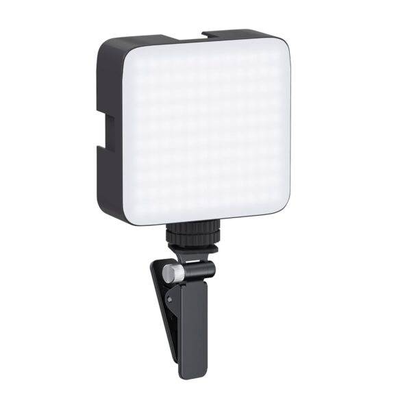 Amazon Basics Camera Video Light with Clip and 3 Cold Shoe Connector | 120 LED Beads | Dimmable & Rechargeable Battery | Useful for Photography, Live Streaming, Makeup, Video Meeting - Image 2