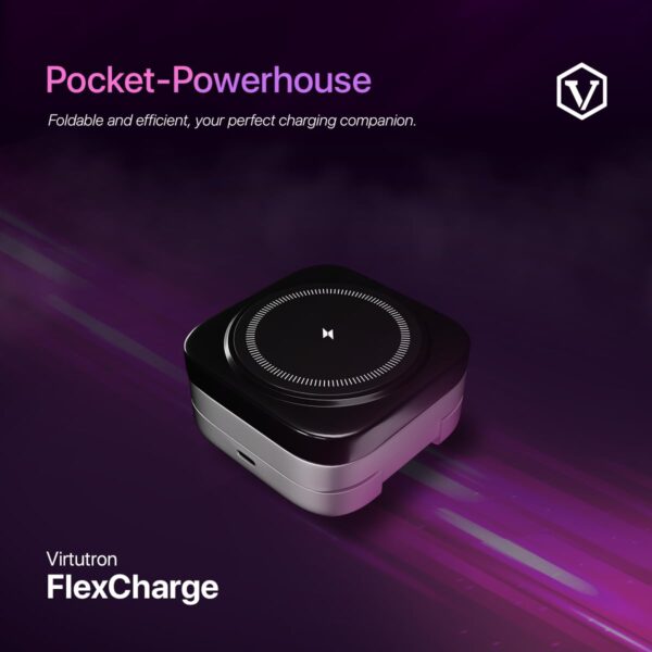 Virtutron Foldable Wireless Charger Hub for Magsafe| Magnetic 3-in-1 Charging Station Compatible for Apple iPhone Devices 16/15/14/13/12 Pro Max Plus, Apple Watch, and Airpods (Wx008), Multi - Image 8