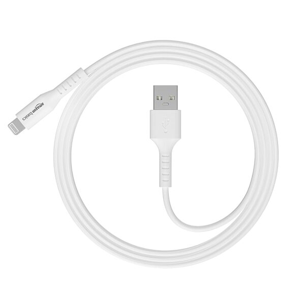 AmazonBasics Amazon Basics USB A to Lightning MFi Certified Charging Cable (White, 1.2 meter) - Image 5