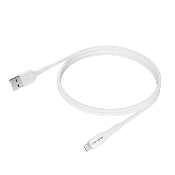AmazonBasics Amazon Basics USB A to Lightning MFi Certified Charging Cable (White, 1.2 meter) - Image 8