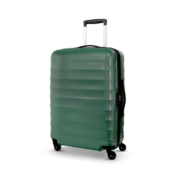 American Tourister Polycarbonate Barcelona 79 Cms Large Spinner 4 Wheels Hardside Check-in Suitcase with Smooth Sliding Wheels & Pack Smart Interiors - Forest Green, H-55 Cm - Image 2
