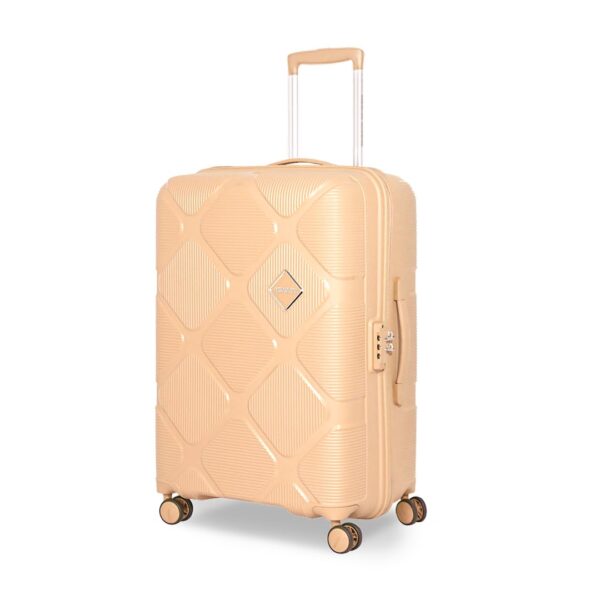 American Tourister Instavibe 79 CM Trolley Bag for Travel Large Polypropelene Suitcase with Mounted TSA Lock, Double Wheels, Flexi Packing Straps, and Side Hooks for Men & Women - Peach Blossom - Image 2