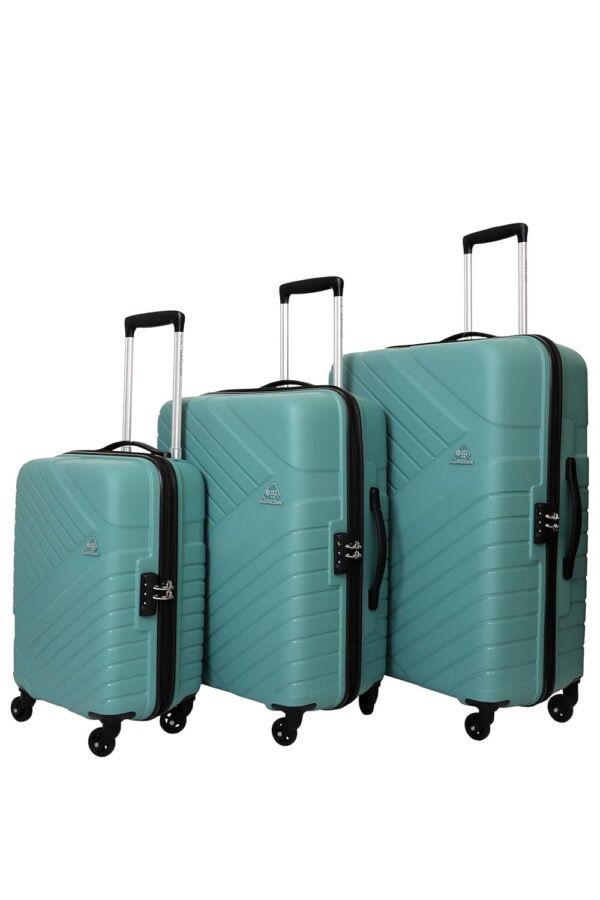 American Tourister Kamiliant Set of 3 Trolley Bags 55 cm, 68 cm and 79 cm Small, Medium and Large Hard-Sided Polypropylene 4 Wheeler Spinner Luggage (Slate Grey) - Image 6
