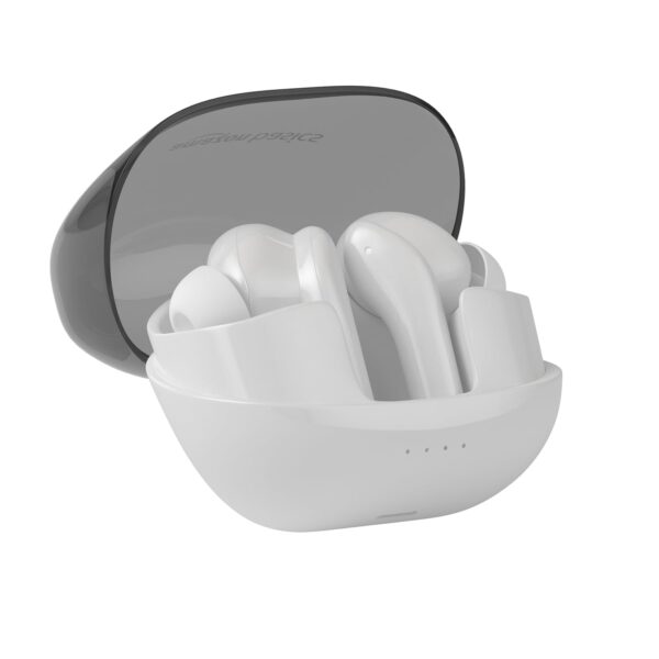 amazon basics TWS in-Ear Earbuds (P50) with Fast Charging up to 50 Hours of Playtime | Dual 10mm Driver | IPX4 Water-Resistance | Bluetooth 5.3 | Quad Mic with ENC | Touch Control (White) - Image 2