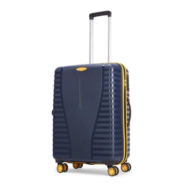 Aristocrat Airpro Plus Check-in 66 Cm(Medium) 8 Wheel Spinners Trolley Bags for Travel Hard Case Luggage, Lightweight Bag with TSA Lock & Anti-Theft Zipper(Blue), Black - Image 2