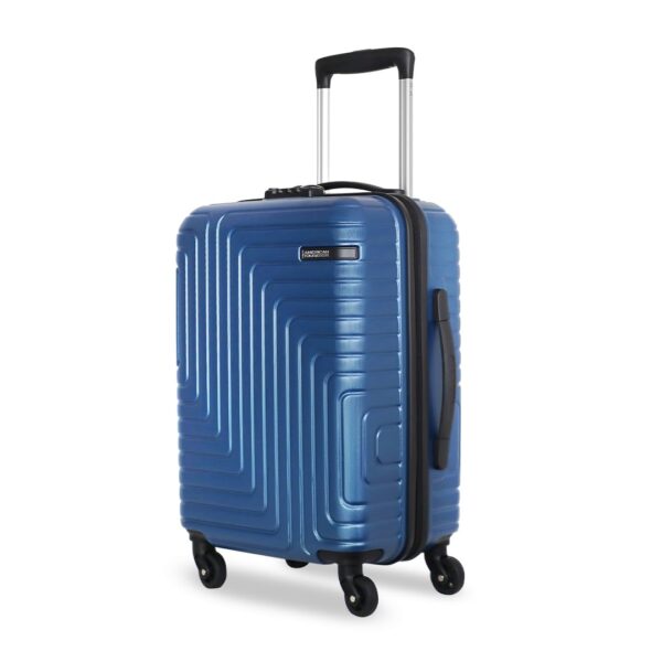American Tourister Ivy Nxt 55CM Small Hard Luggage Polycarbonate Cabin Trolley Bags for Travel with Mounted TSA Lock for Men & Women - Blue - Image 2