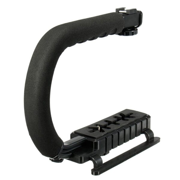 HIFFIN Universal Stabilizer C-Shape Bracket Low Position Shooting System Camera Rig Support Bracket Video Handheld Grip Professional Vlogging Fit for DSLR Cameras - Image 2