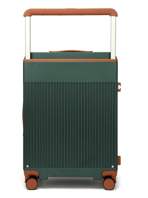 FUR JADEN The Aviator German Polycarbonate Travel Luggage Cabin Suitcase with 8 StealthTech Silent Shock Absorbing Wheels, TSA Lock & Aerospace Grade Wide Trolley (Forest Green, Cabin 20" (55CM)) - Image 10