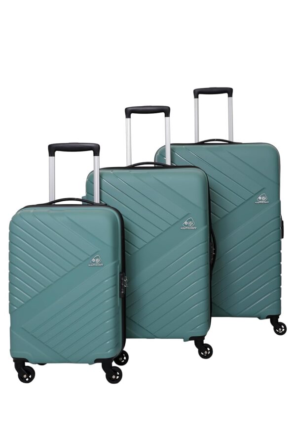American Tourister Kamiliant Set of 3 Trolley Bags 55 cm, 68 cm and 79 cm Small, Medium and Large Hard-Sided Polypropylene 4 Wheeler Spinner Luggage (Slate Grey) - Image 2