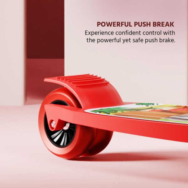 Lifelong Kick Scooter with Adjustable Height - Foldable Scooter - Skate Scooter for Kids with PVC Wheel - Max User weight-50 kg, Red & Black, 6 Months Manufacturer's Warranty, LLKS02 - Image 6