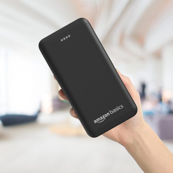 Amazon Basics 27000 mAh Power Bank | 22.5W Fast Charging | Triple Output | Smartphones, TWS, Speakers, Tablets (Black) - Image 6