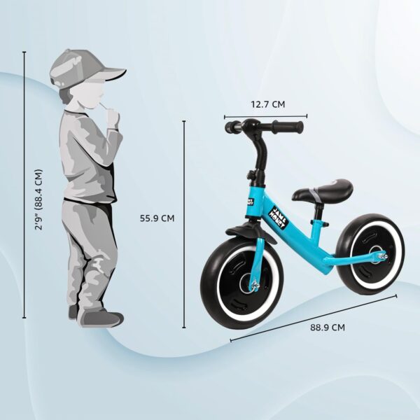 Amazon Brand - Jam & Honey Kids Lightweight Pedal Free Balance Cycle | Safe, Durable, and Made in India | Suitable for Girls and Boys 2-4 Years | BIS Certified (Sea Green) - Image 6