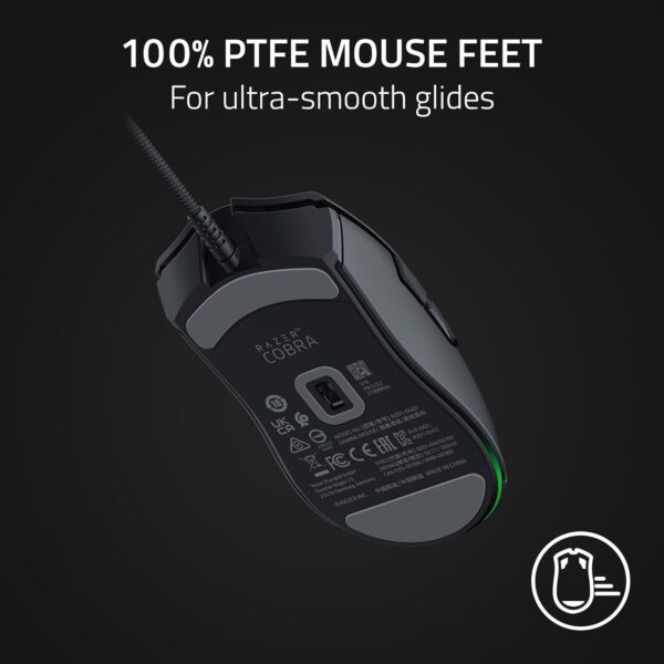 Razer Cobra Wired Gaming Mouse: 58g Lightweight Design - Gen-3 Optical Switches - Chroma RGB Lighting with Underglow - Precise 8500 DPI Optical Sensor - 1 - Speedflex Cable - Black-RZ01-04650100-R3M1 - Image 10