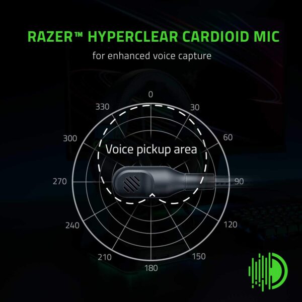 Razer BlackShark V2 X USB Wired Esports Gaming Headset: 7.1 Surround Sound - 50mm Drivers - 240g Lightweight Build - Noise Cancelling Mic - Hybrid Memory Foam Cushions - Black-RZ04-04570100-R3M1 - Image 4