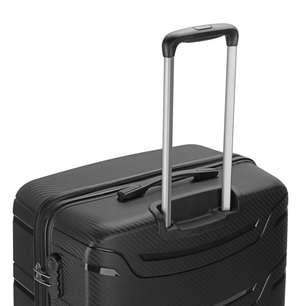 Skybags Curve Set of 3 Hard Spinner Luggage (Cabin+Medium+Large)|Polypropylene Spinner Luggage Trolley with 8 Wheels| Black|Unisex, 55 cm, 65 Cm, 75 Cm, Small, Medium, Large - Image 8