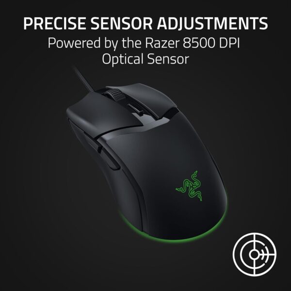 Razer Cobra Wired Gaming Mouse: 58g Lightweight Design - Gen-3 Optical Switches - Chroma RGB Lighting with Underglow - Precise 8500 DPI Optical Sensor - 1 - Speedflex Cable - Black-RZ01-04650100-R3M1 - Image 8