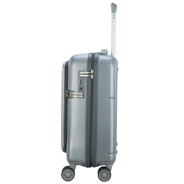 VIP Zorro Strolly 55Cm 360° SMS|Trolley Bag, Speed_Wheel Suitcase for Travel, 8 Wheel Luggage for Men and Women, Polycarbonate Hard Side Cabin and Check in Bag (Silver, Small) - Image 4