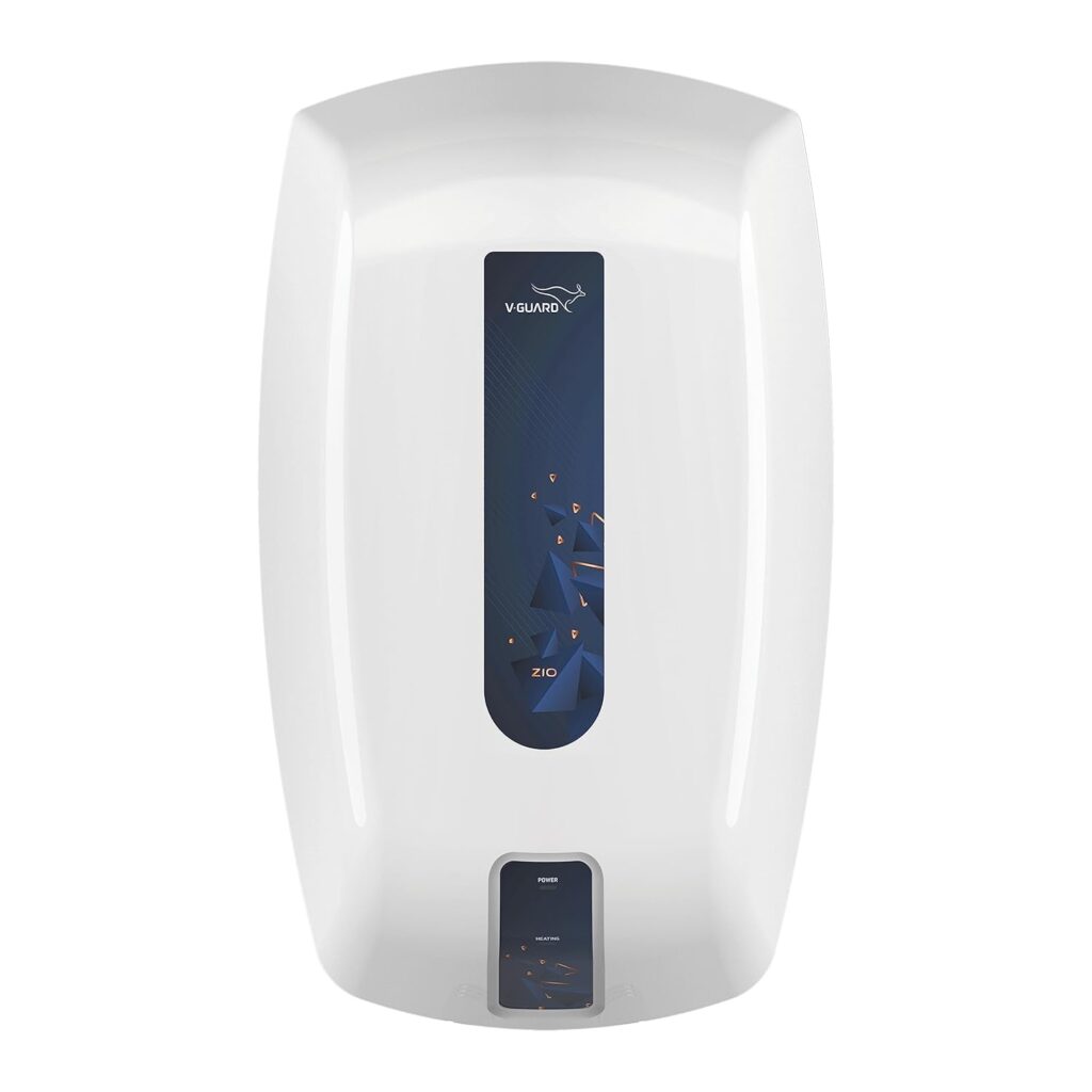 V-Guard Zio Instant Geyser 5 Ltr Wall Mount Water Heater|Advanced Multi-Layered Safety|3000 W Powerful Heating|Strong Stainless Steel Tank|Suitable For Kitchen&Bathroom|White-Blue