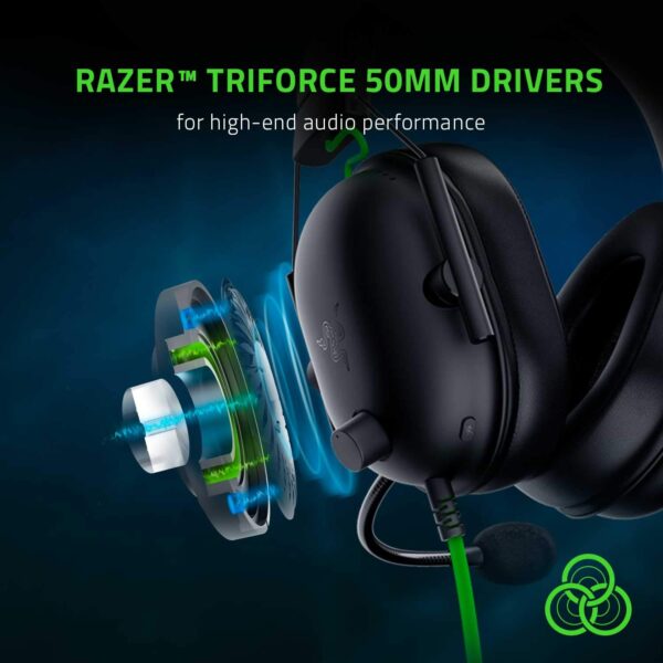 Razer BlackShark V2 X USB Wired Esports Gaming Headset: 7.1 Surround Sound - 50mm Drivers - 240g Lightweight Build - Noise Cancelling Mic - Hybrid Memory Foam Cushions - Black-RZ04-04570100-R3M1 - Image 3