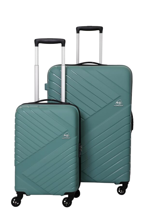 American Tourister Kamiliant Set of 3 Trolley Bags 55 cm, 68 cm and 79 cm Small, Medium and Large Hard-Sided Polypropylene 4 Wheeler Spinner Luggage (Slate Grey) - Image 3