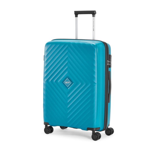 VIP Polypropylene (PP) Quad Active Check-in 66 Cm (Medium) 8 Spinner Wheels Trolley Bags for Travel, Hard Case Lightweight Bag with Combination Lock, Tough Suitcase for Travel (Blue) - Image 2