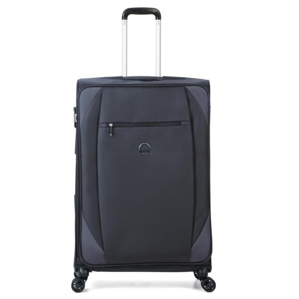 Delsey Paris Rami 78 cms Large Check-in Polyester Soft-sided 4 Double Wheels Luggage/Suitcase/Trolley Bag for travel (Anthracite) - Image 2