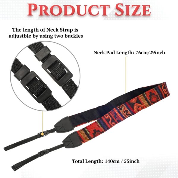 SYGA 1 Piece Orange Coloured DSLR Camera Shoulder Strap - Image 5