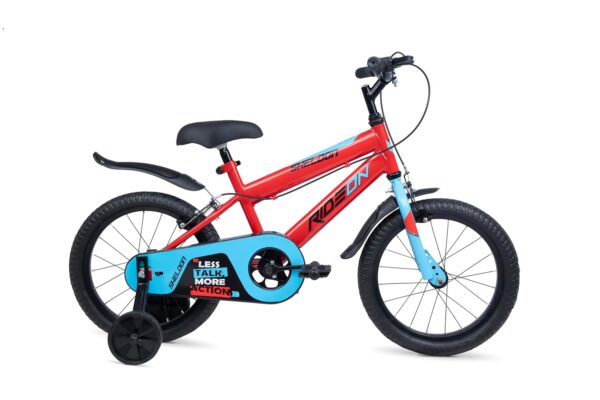 SHELDON Cycle for Kids Ride 16T for with Training Wheels Single Speed Bike with Front Suspension & V-Brake Bicycle for Boy/Girls, 4 to 7 Years (Red)