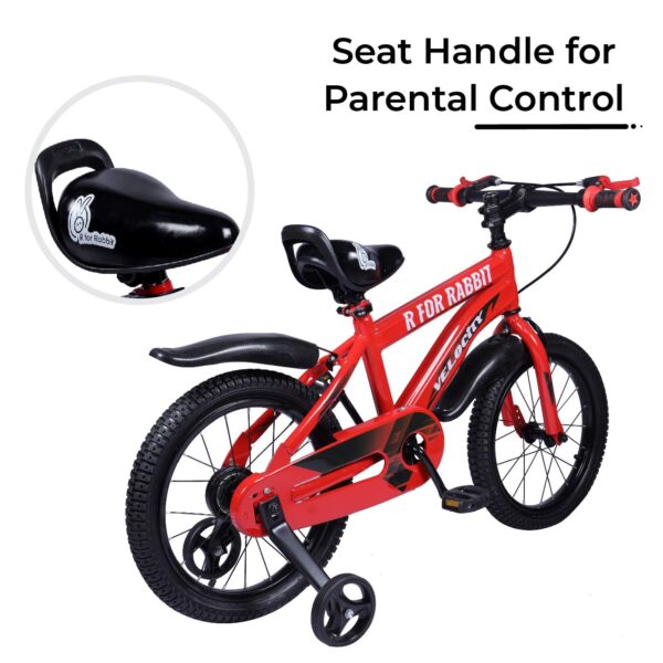 R for Rabbit Tiny Toes Velocity Bicycle For Unisex Kids For 4,5,6 & 7 Years 16T Inch Cycle |90% Installed Red, Rigid - Image 4