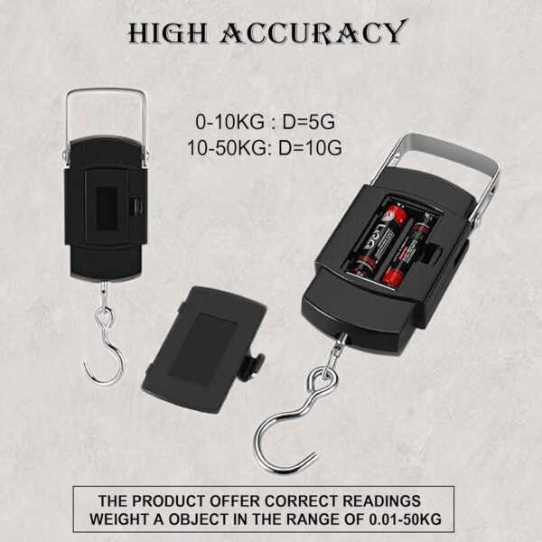 GLUN® Electronic Portable Digital LED Screen Luggage Weighing Scale, 50 kg/110 Lb For Multi-Purpose Use. - Image 6