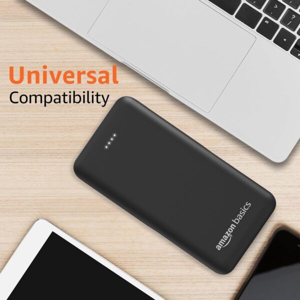 Amazon Basics 27000 mAh Power Bank | 22.5W Fast Charging | Triple Output | Smartphones, TWS, Speakers, Tablets (Black) - Image 8