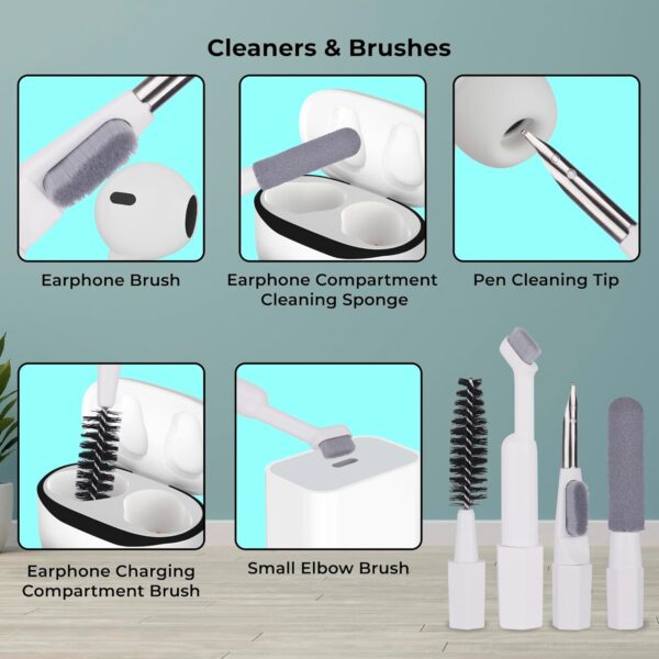 Zebronics CK200, 20 in 1 Cleaning kit, for Smartphones, Laptops, Camera, Desktop, Earbuds, Display, Multipurpose Device Cleaner, Microfibre, Spray Cleaner (White) - Image 4