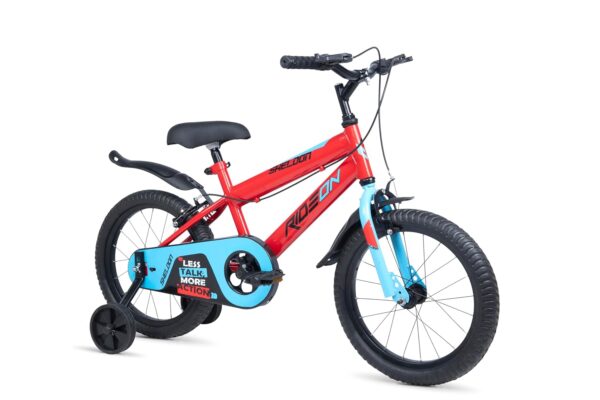 SHELDON Cycle for Kids Ride 16T for with Training Wheels Single Speed Bike with Front Suspension & V-Brake Bicycle for Boy/Girls, 4 to 7 Years (Red) - Image 2