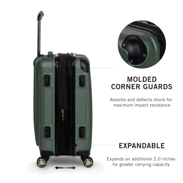 Kenneth Cole Reaction Renegade 3-Piece Lightweight Hardside Expandable 8-Wheel Spinner Travel Luggage Set, Cilantro, (20"/24"/28") - Image 6