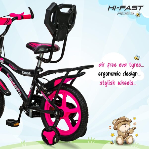 HI-FAST Kidoz Fun and Easy-Ride 14 Inch Cycles for Kids Ages 2-5 Years with Training Wheels and 95% Assembled - Image 7