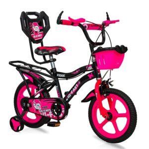 HI-FAST Kidoz Fun and Easy-Ride 14 Inch Cycles for Kids Ages 2-5 Years with Training Wheels and 95% Assembled