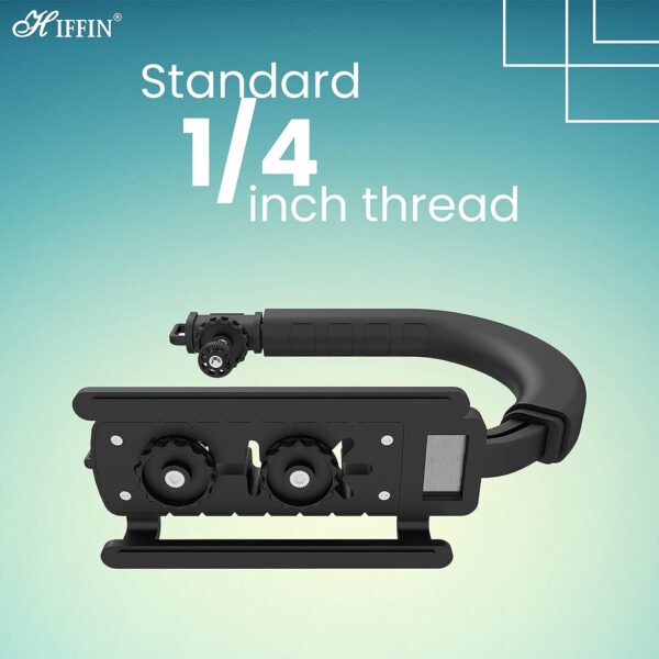 HIFFIN Universal Stabilizer C-Shape Bracket Low Position Shooting System Camera Rig Support Bracket Video Handheld Grip Professional Vlogging Fit for DSLR Cameras - Image 6