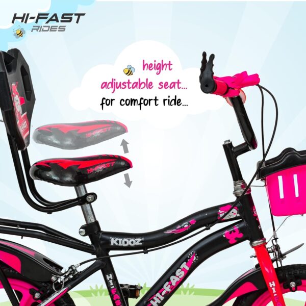 HI-FAST Kidoz Fun and Easy-Ride 14 Inch Cycles for Kids Ages 2-5 Years with Training Wheels and 95% Assembled - Image 6