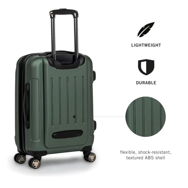 Kenneth Cole Reaction Renegade 3-Piece Lightweight Hardside Expandable 8-Wheel Spinner Travel Luggage Set, Cilantro, (20"/24"/28") - Image 3