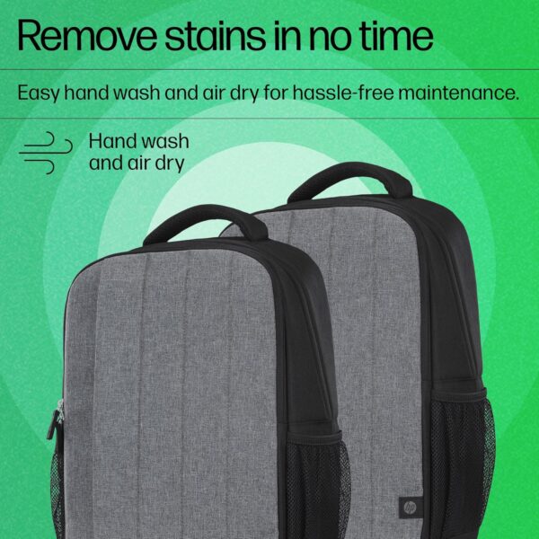 HP 330 15.6-inch Laptop Backpack/Trolley Pass-Through; Padded Back Panel; Padded air mesh Panel/Hand wash and air Dry/1 Year Limited Warranty (793A7AA) - Image 7