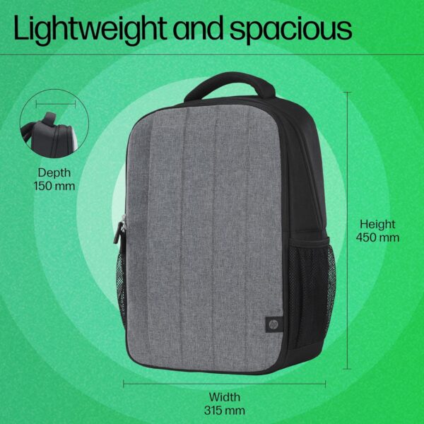 HP 330 15.6-inch Laptop Backpack/Trolley Pass-Through; Padded Back Panel; Padded air mesh Panel/Hand wash and air Dry/1 Year Limited Warranty (793A7AA) - Image 3