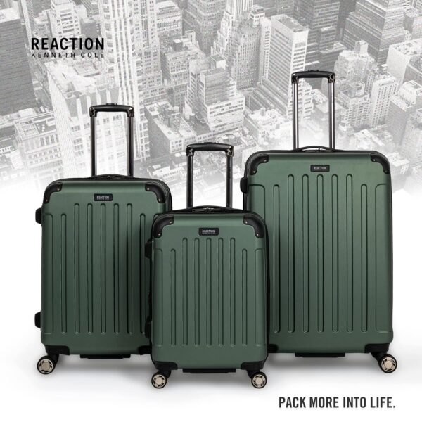 Kenneth Cole Reaction Renegade 3-Piece Lightweight Hardside Expandable 8-Wheel Spinner Travel Luggage Set, Cilantro, (20"/24"/28") - Image 7
