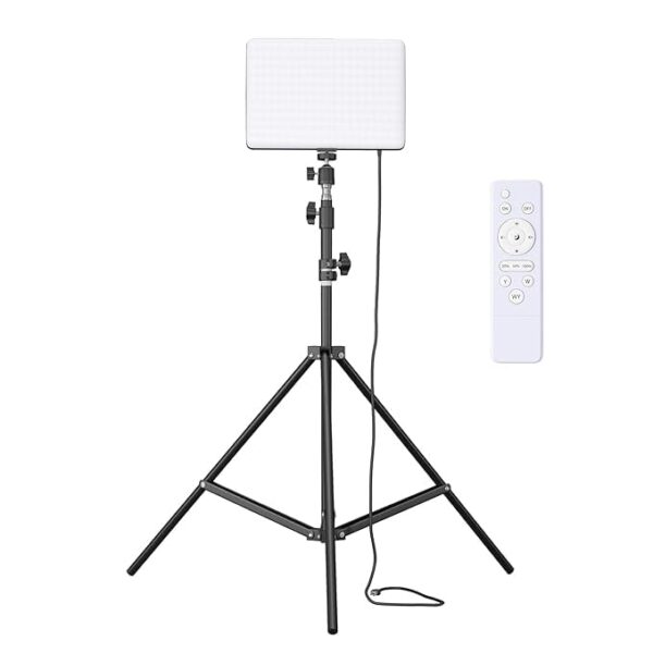(Refurbished) AB-SJS-PLWT-01 LED Soft Light Panel | Studio Photography and Video Recording | 3000K - 6500K | Remote Control | 7ft Tripod Stand- Black - Image 2