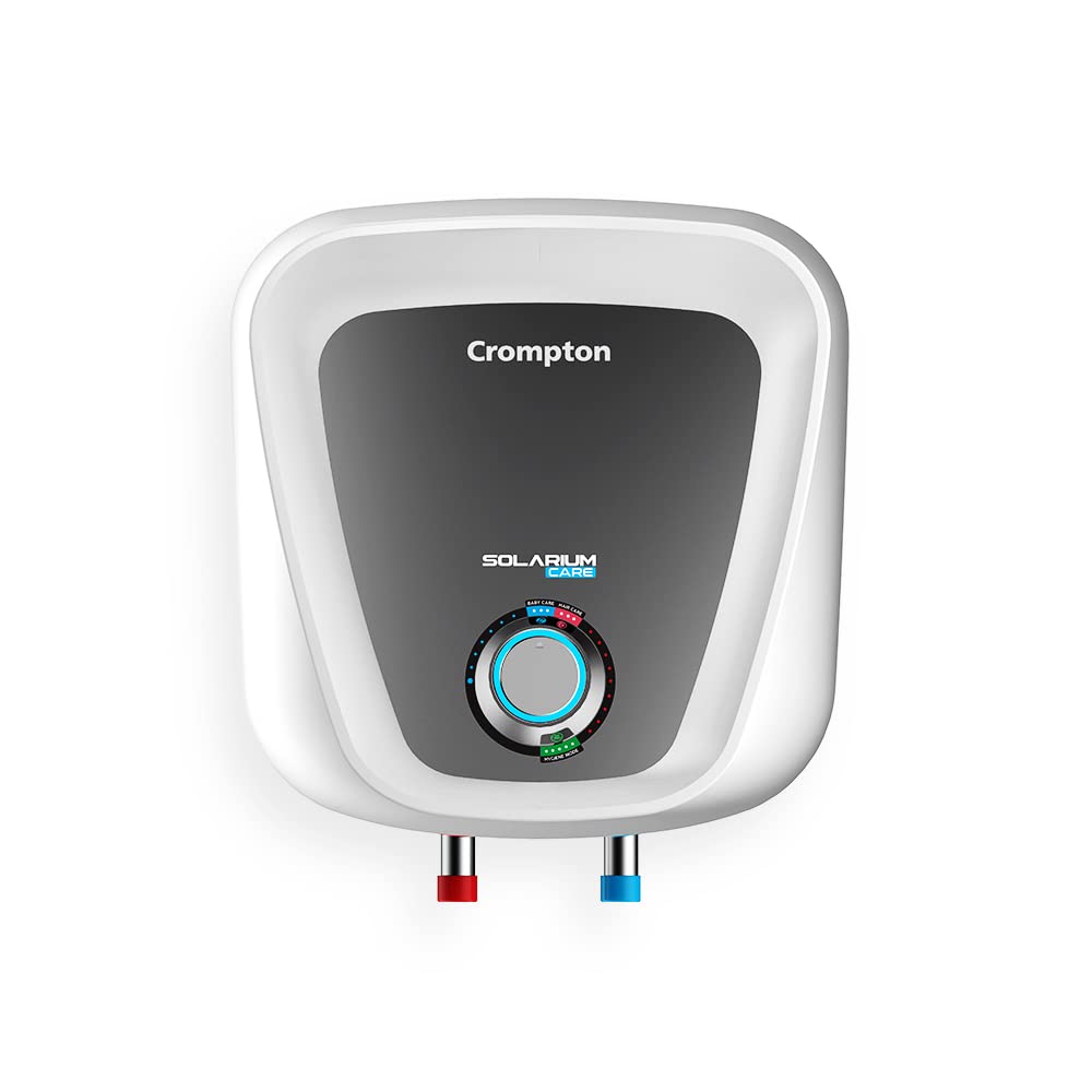 Crompton Solarium Care 15-L 5 Star Storage Water Heater (Geyser) with Rust Proof Plastic Body (White),Free Installation, Free Pipe.