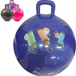 Storio Inflatable Hopper Ball for Kids (Hip-Pity Hop Ball, Hopping Ball, Bouncy Ball with Handles, Sit & Bounce, Kangaroo Bouncer, Jumping Ball),Multicolor