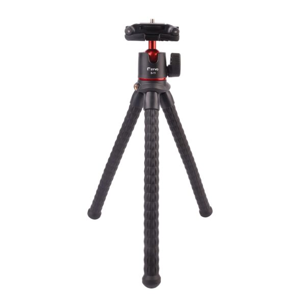 Syvo S-11 Camera Tripod, Flexible Gorilla Tripod Stand with Hidden Phone Holder w Cold Shoe Mount, 1/4'' Screw for Magic Arm, Universal for iPhone 14 13 Pro XS Max Samsung Canon Nikon Sony Cameras - Image 9