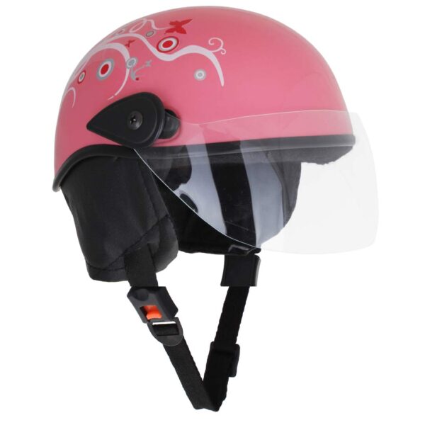 Sage Square Adjustable Kids Safety and Comfort Helmet with Sticker (3-12 Yearsmotorcycling, Pink Glossy Design1) - Image 3
