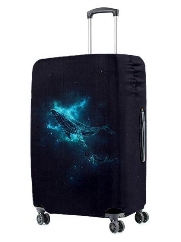 Cortina Luggage Cover Trolley Travel Covers Washable Dust Proof Anti-Scratch Suitcase Protector, Medium-Black-Blue - Image 2