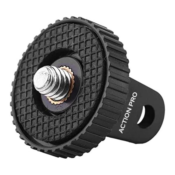 Action Pro 1/4 Thread ABS Tripod Mount with Stainless Steel Nut Adapter Compatible with GoPro-13/12/11/10/9/8/7/6/5/4/3+/3/Insta-360/DJI Osmo Pocket/SJCAM/Xiaomi/YI and All Action Cameras - Image 2