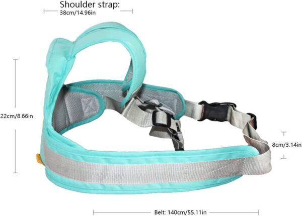 Hapsters Kids Motorcycle Two Wheeler Safety Belt Harness for Sitting Front or Back (Blue) - Image 3